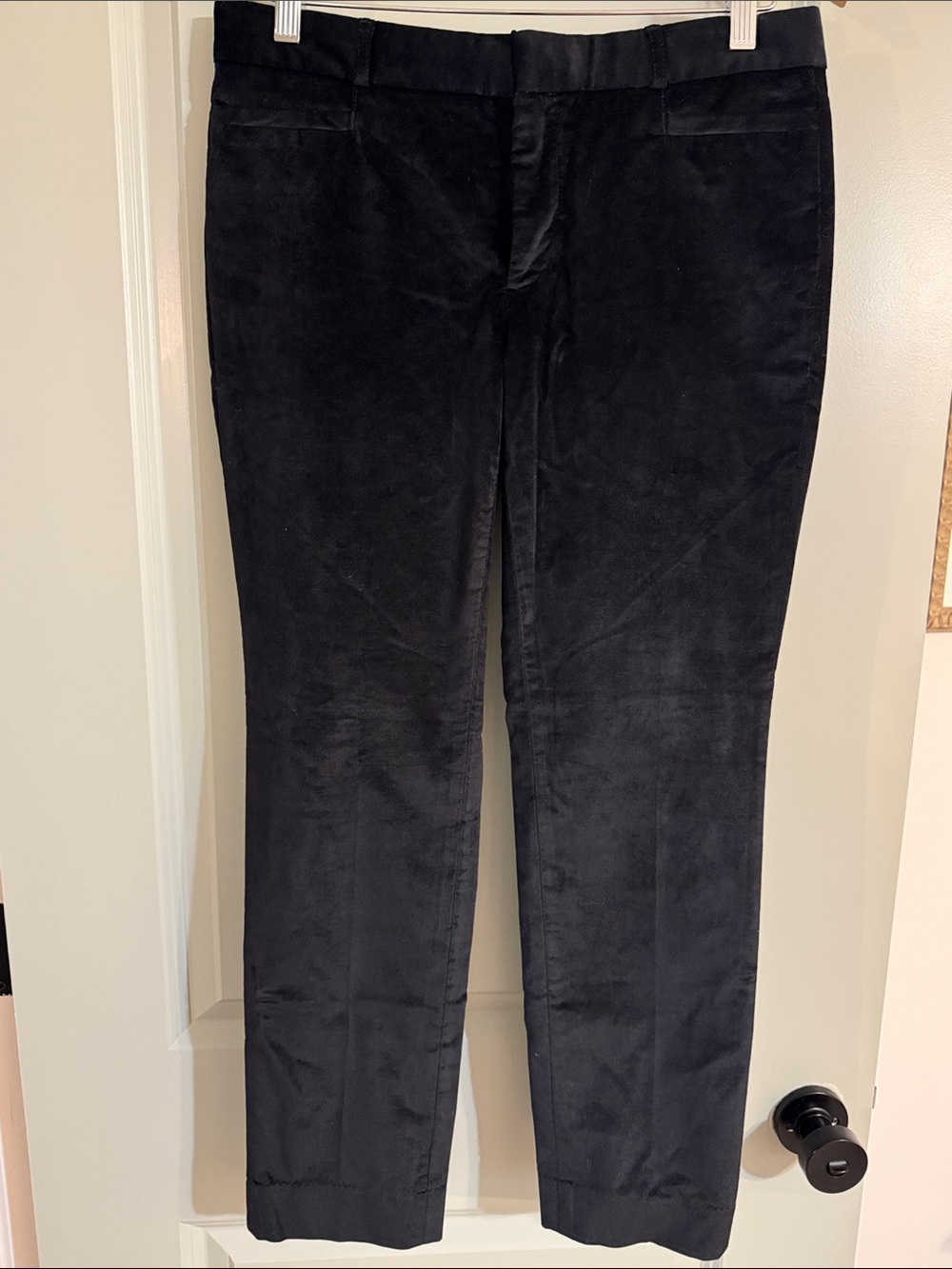 Black Slim Velvet  Trousers